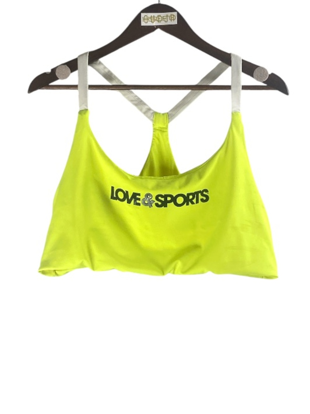 Hustler Hollywood Neon Lime Love & Sports Racerback Sports Bra XXXL